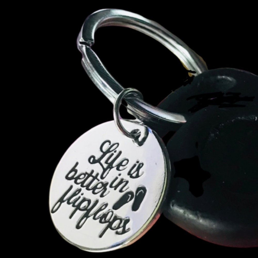 Life I Better In Flip Flops Keyring